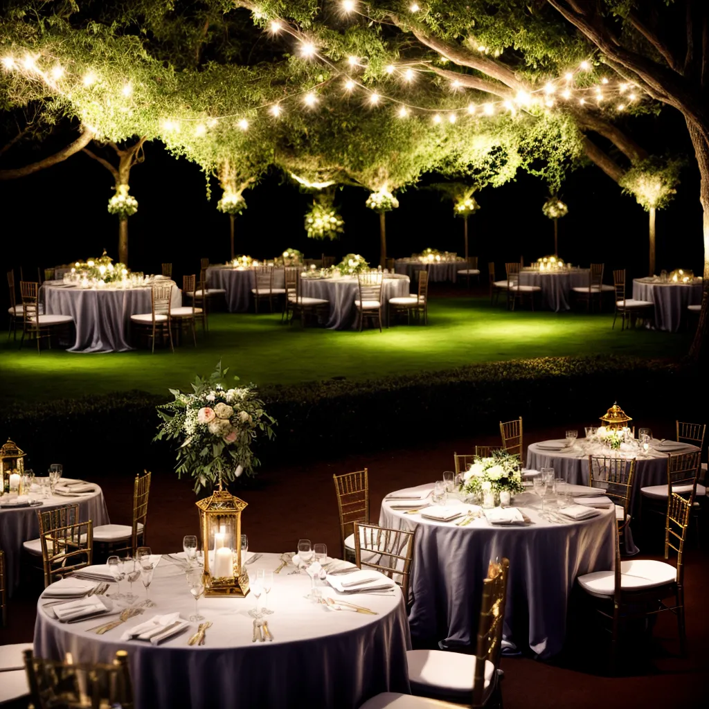 casamento jardim verde luzes magia
