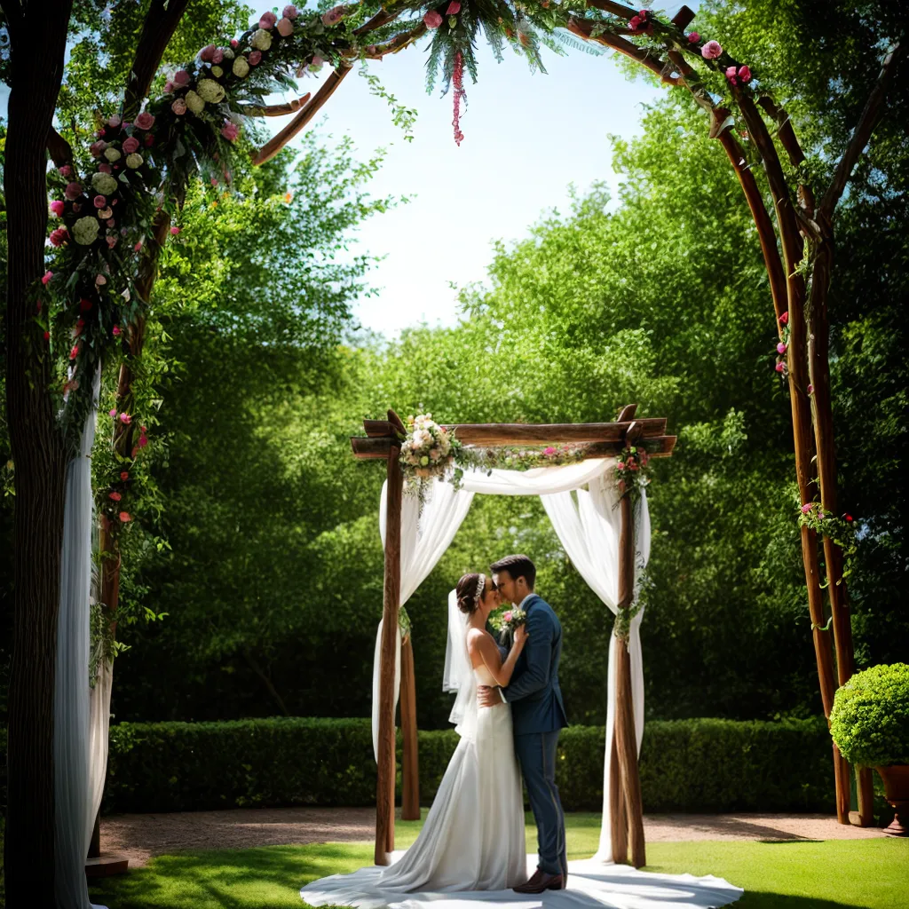 casamento jardim arco flores sol