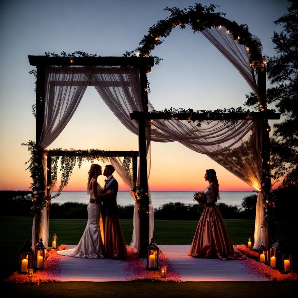 casamento ao ar livre por do sol
