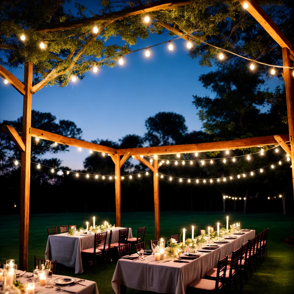 casamento ao ar livre luzes pergola rustica casamento ao ar livre luzes pergola rustica
