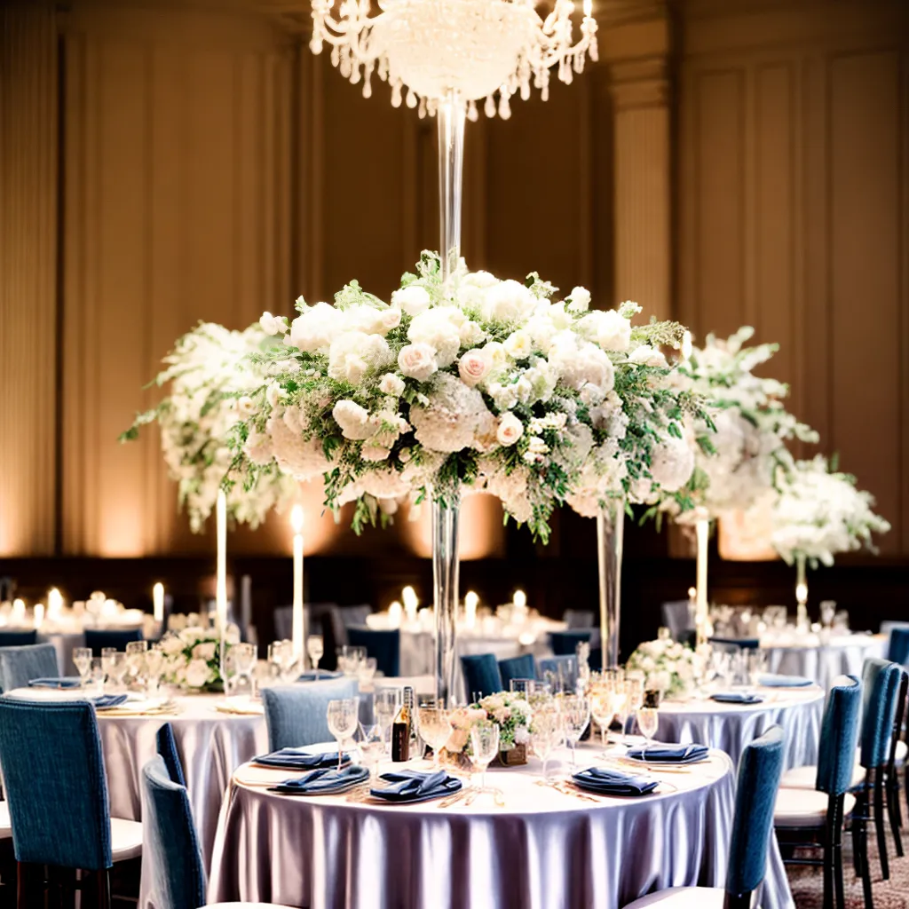 decoracao luxuosa casamento centros mesa