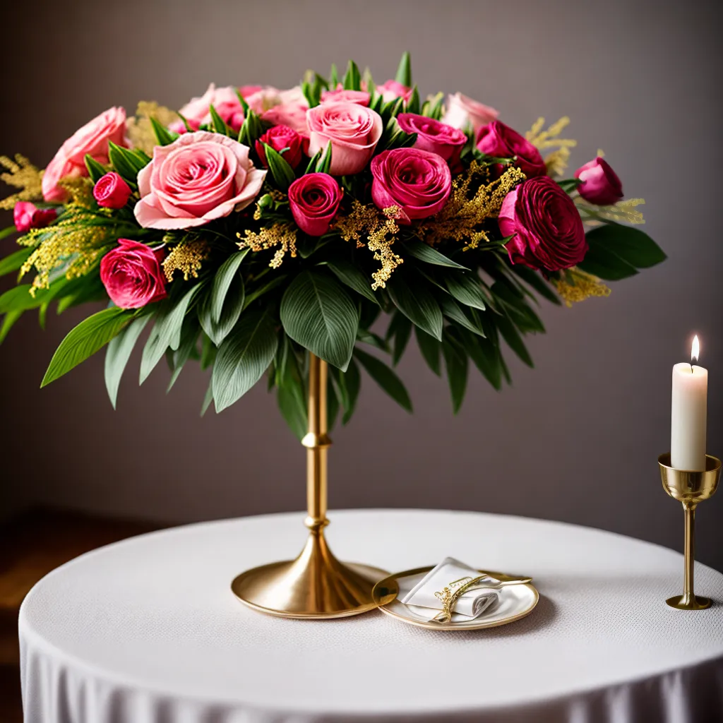mesa casamento velas prata rosas