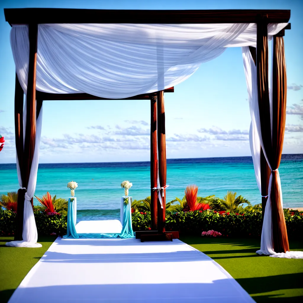 casamento praia cerimonia altar oceano