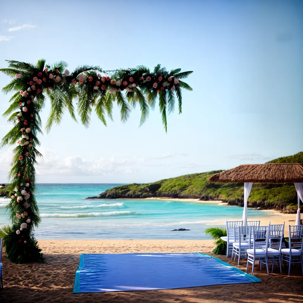 casamento praia cortinas brancas arco conchas
