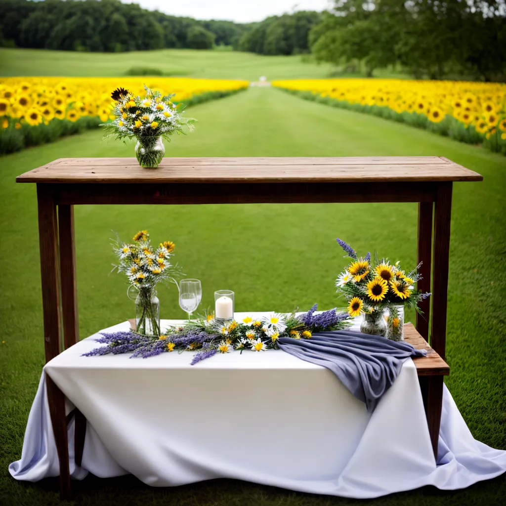 mesa rustica casamento flores selvagens 1