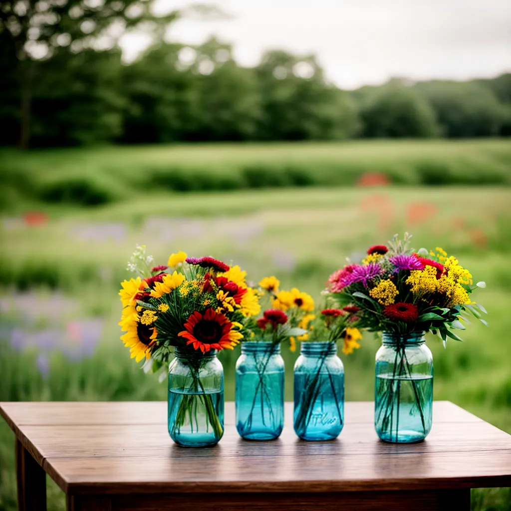 mesa rustica flores selvagens casamento 2