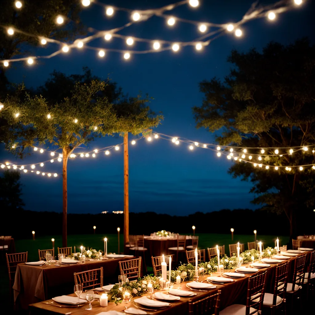 casamento noturno luzes mesa romance casamento noturno luzes mesa romance