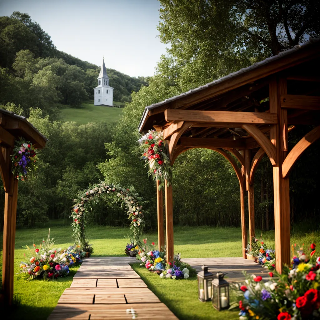 casamento campo arco flores natureza