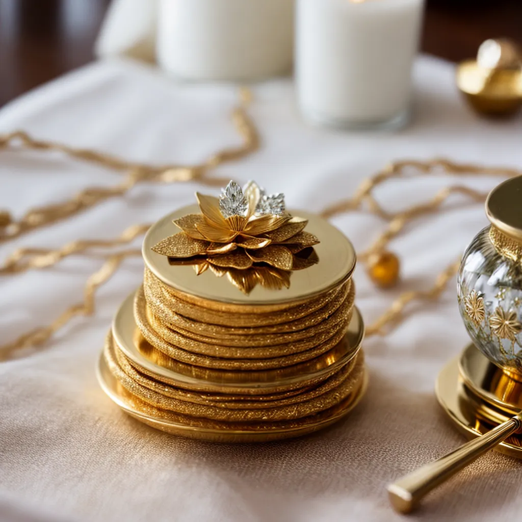 mesa casamento ouro