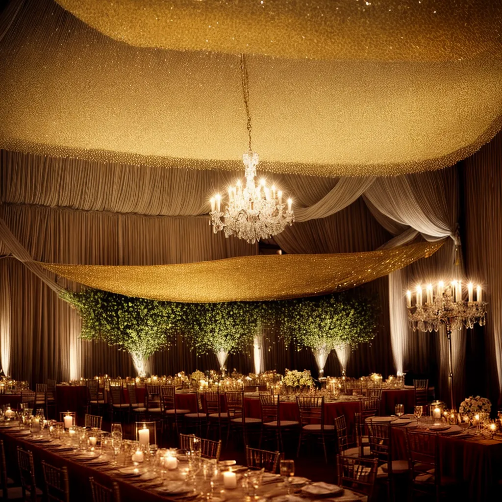 casamento glamouroso recepcao dourado