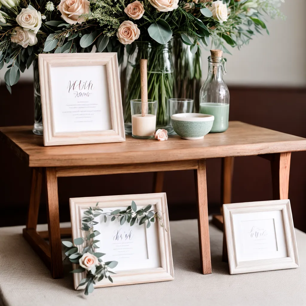 mesa rustica casamento quadros vintage