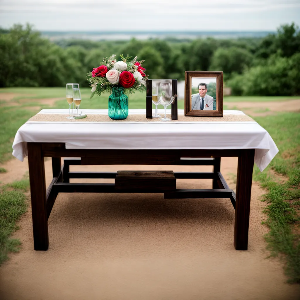 mesa casamento rustico quadros vintage
