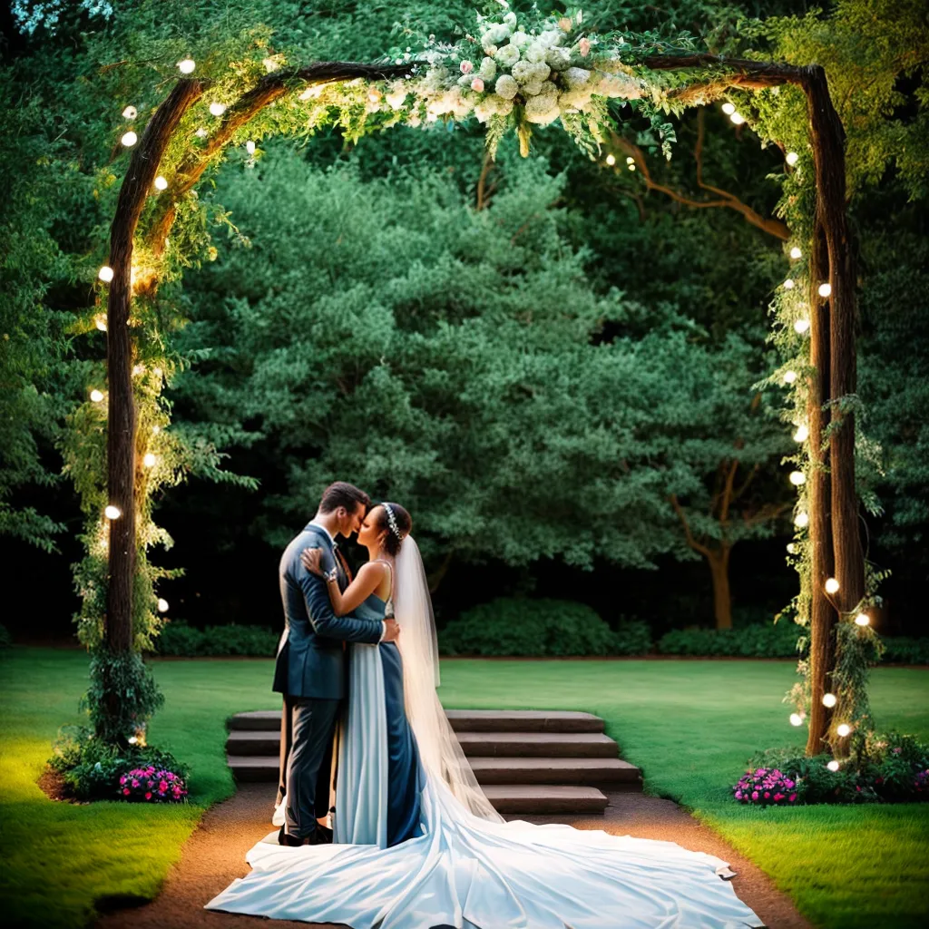 casamento jardim luzes flores arco 1