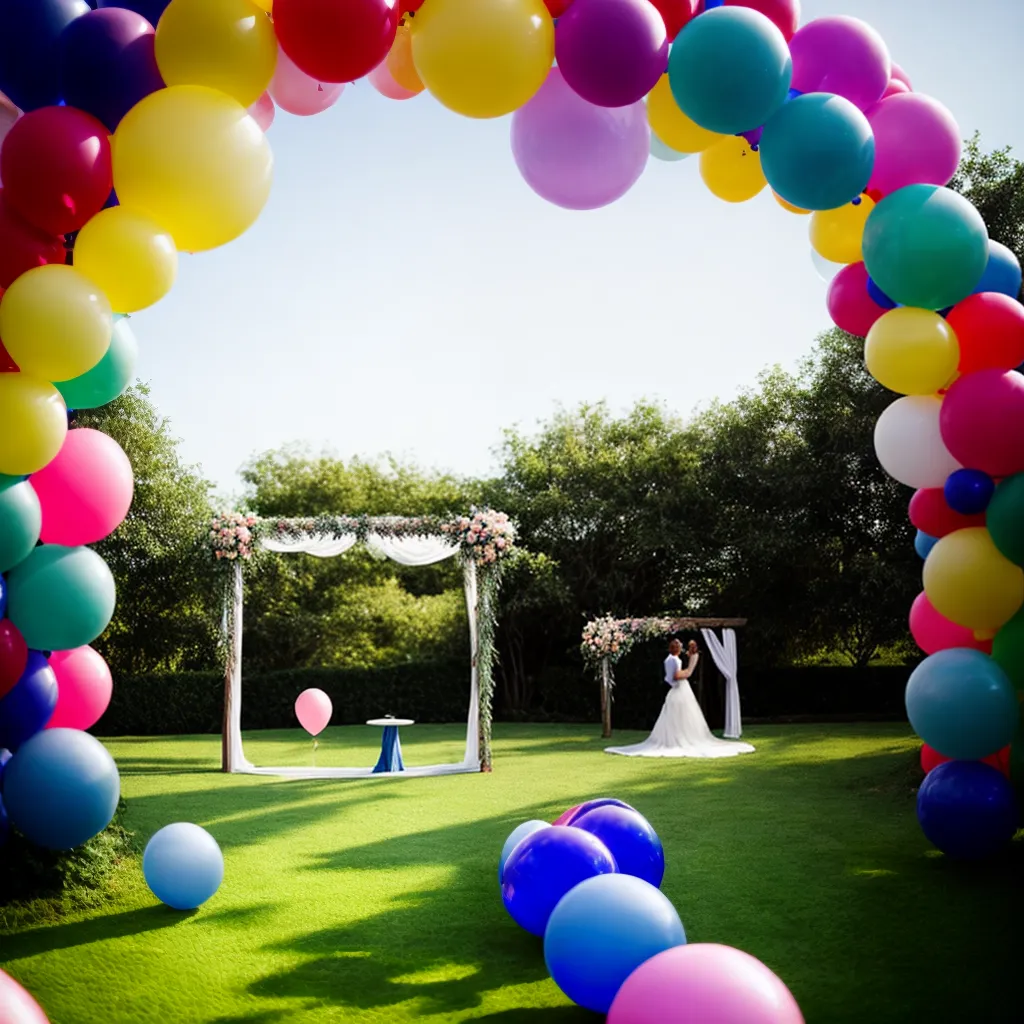 casamento baloes coloridos arco noivos casamento baloes coloridos arco noivos