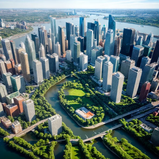 cidade europeia arquitetura moderna natureza