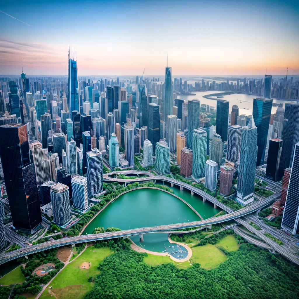 cidade futurista arranha ceus tecnologia 4