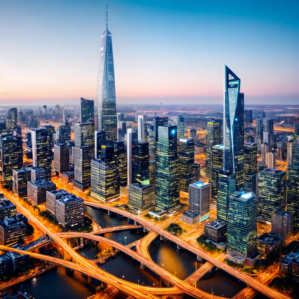 cidade futurista tecnologia 5g