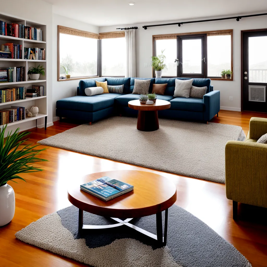 sala estar acoalhada tapete sofa