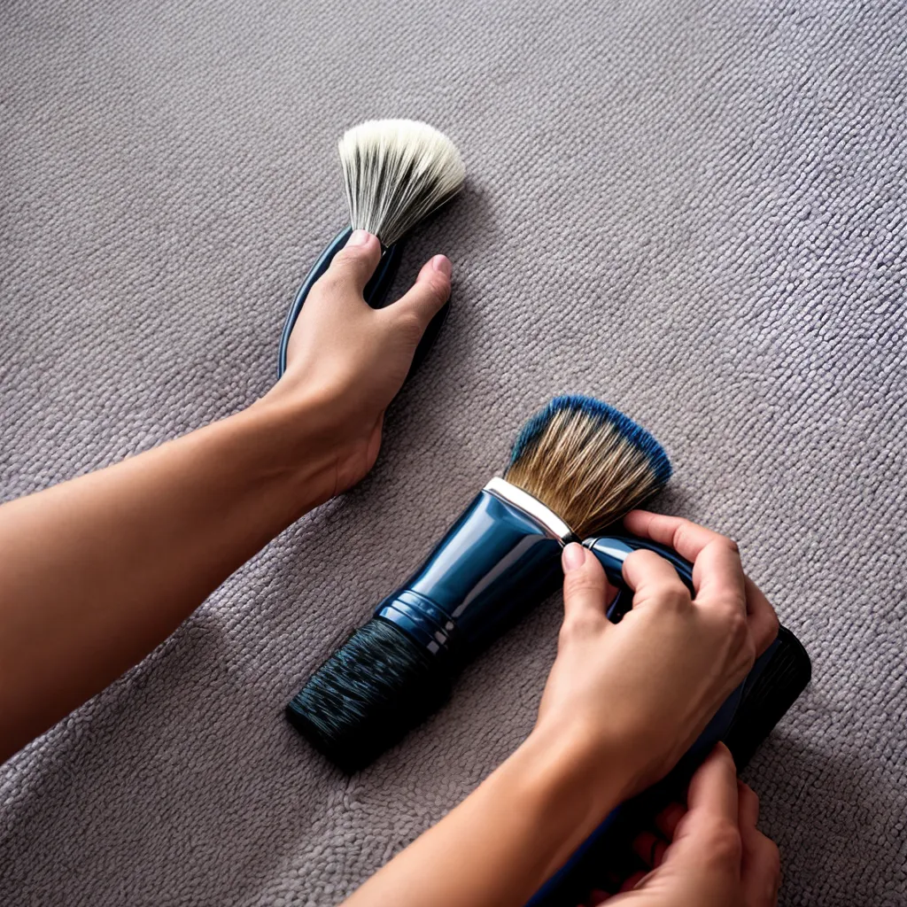 carpete limpeza mao cores vibrantes