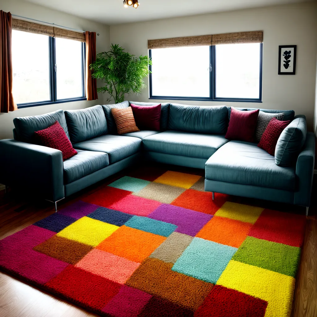 sala estar cores tapetes