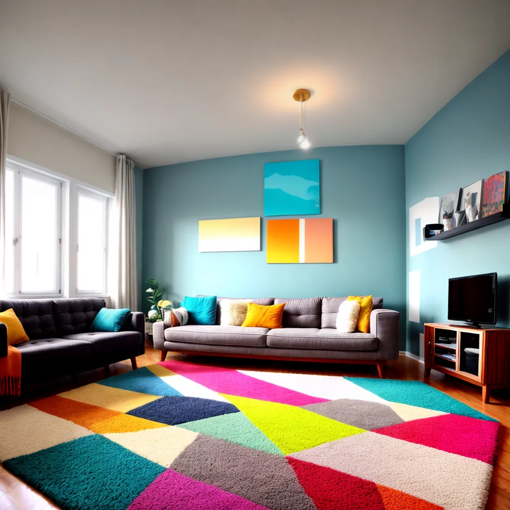 sala estar cores tapetes 1