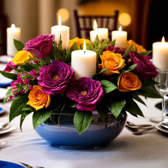 centro mesa casamento flores velas elegante centro mesa casamento flores velas elegante