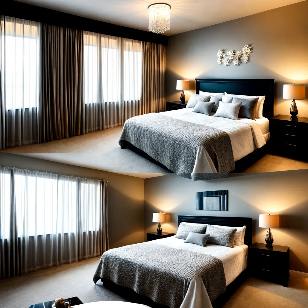quarto luxuoso neutro ambiente sereno