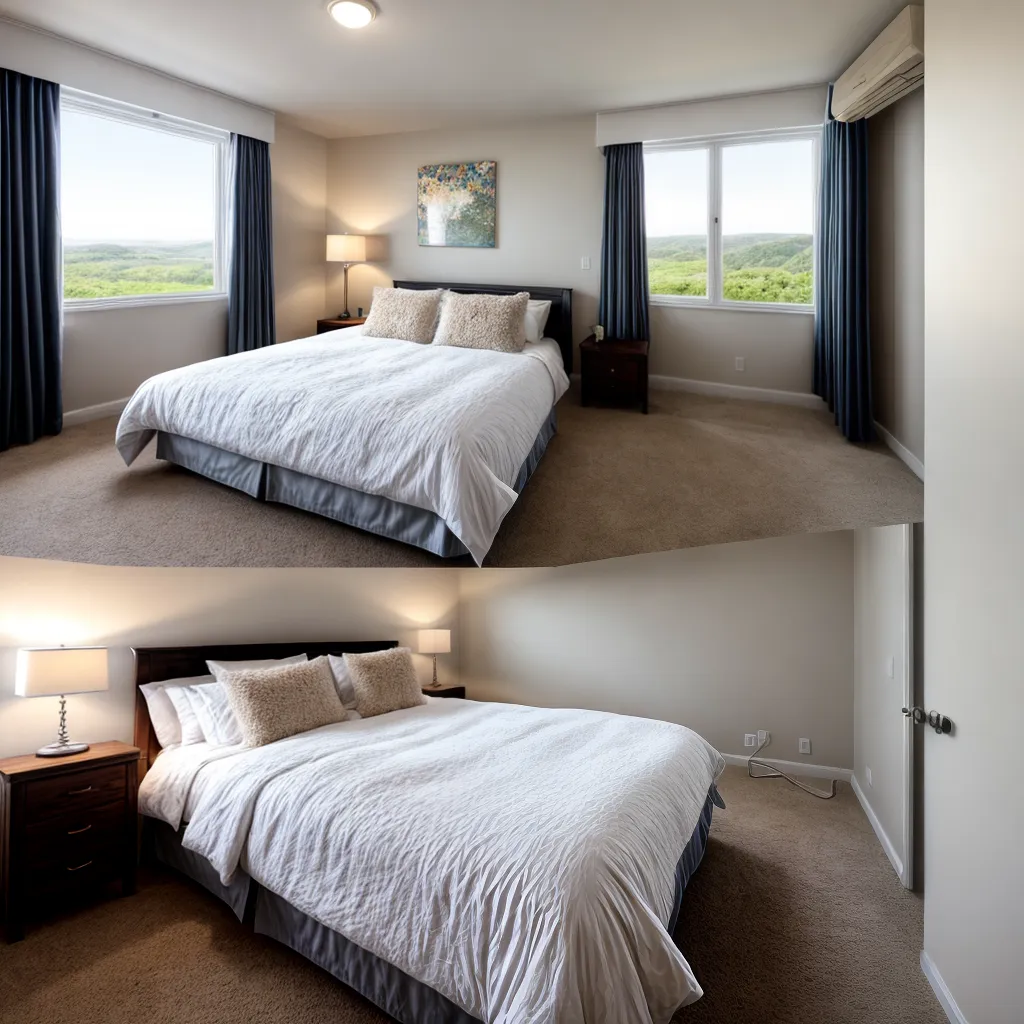 quarto confortavel elegante cama king size