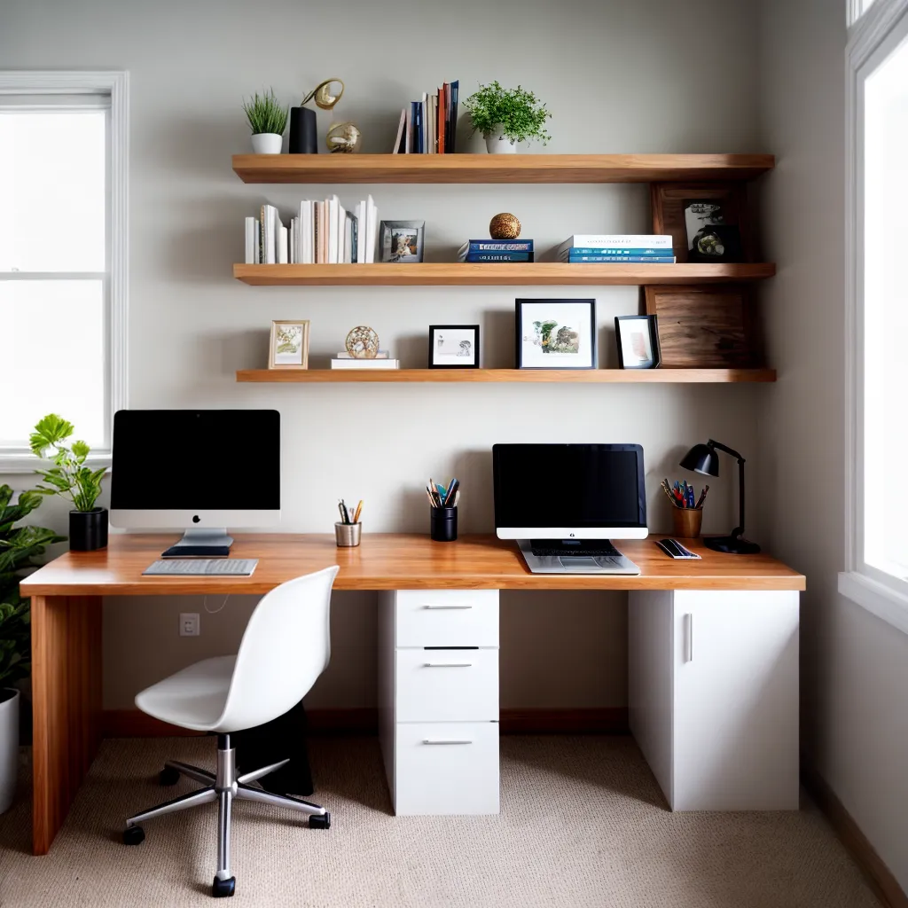 escritorio canto quarto acolhedor