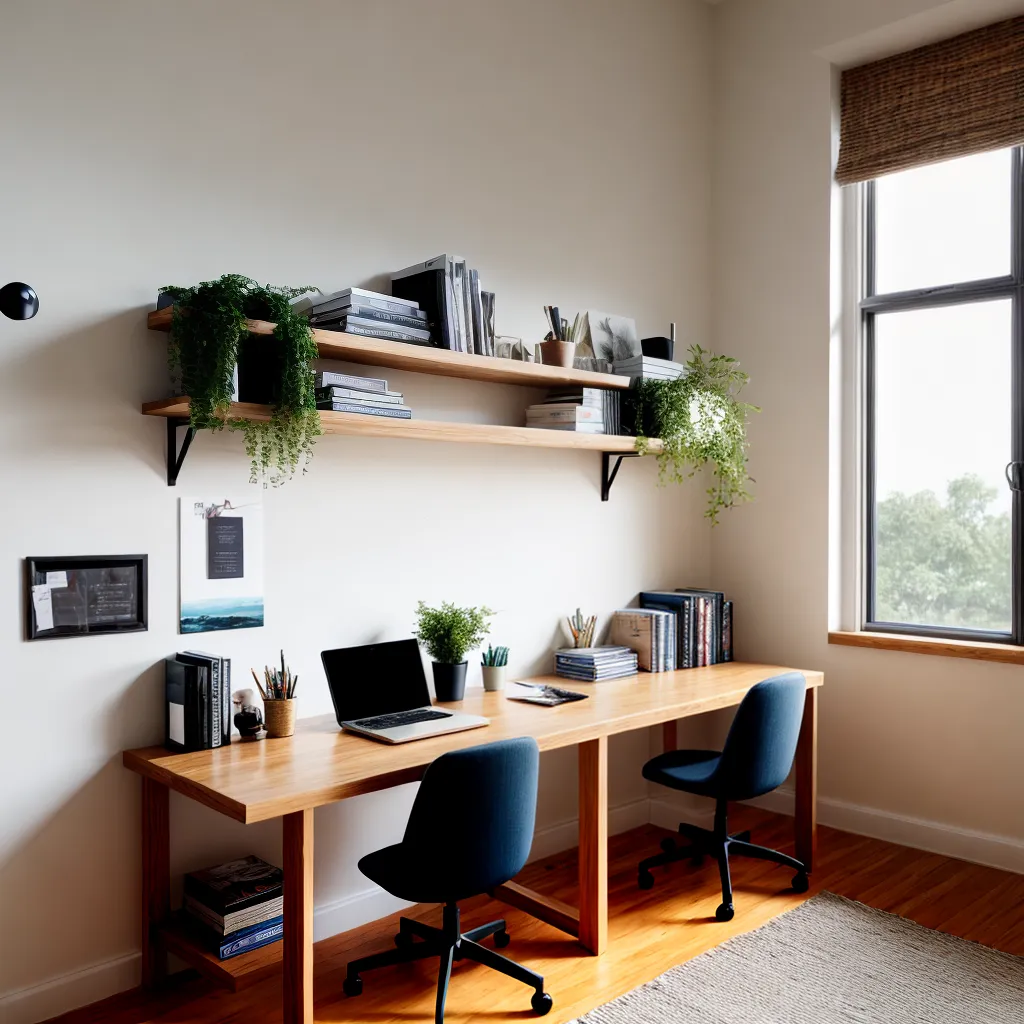 quarto escritorio janela sol planta
