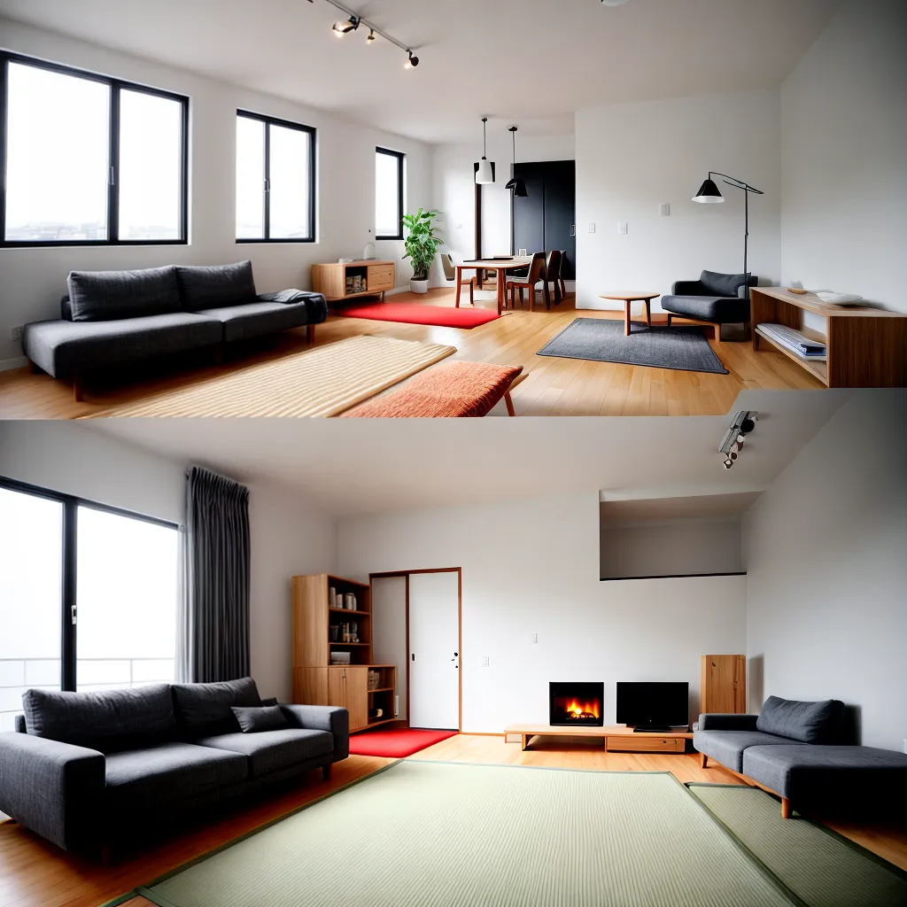 sala minimalista mesa madeira almofadas sala minimalista mesa madeira almofadas