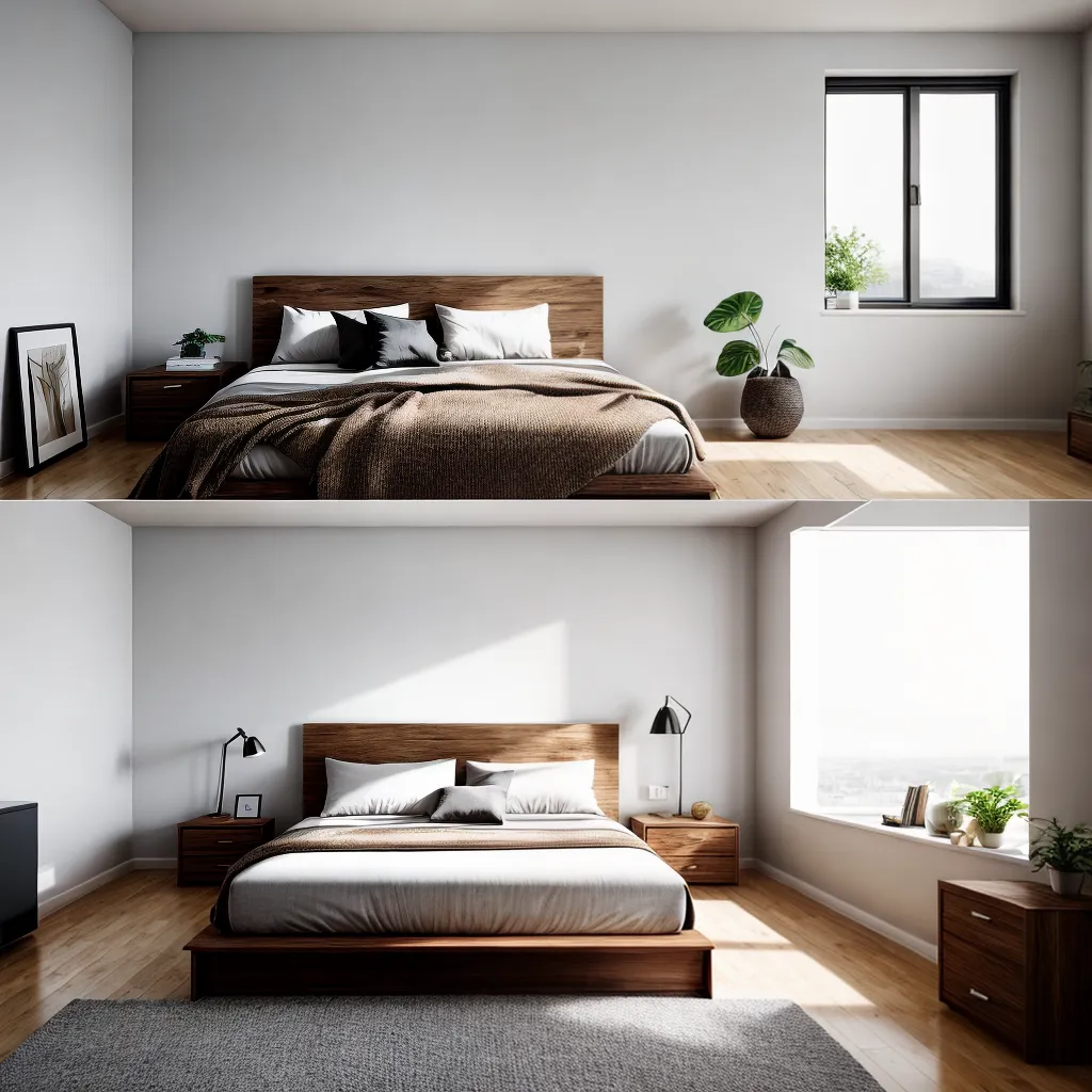 quarto tranquilo tons terrosos feng shui Quarto em tons terrosos com cama encostada em parede firme