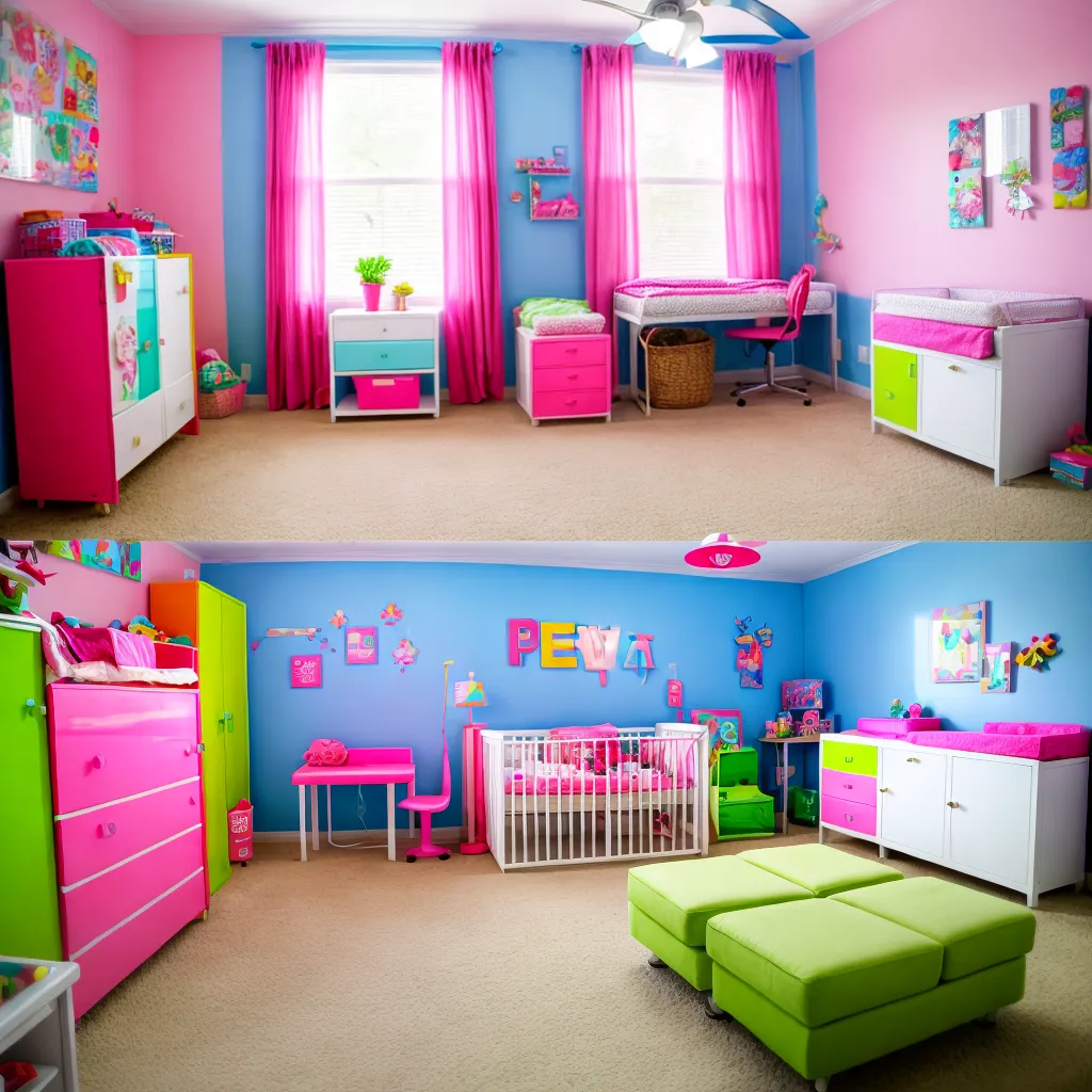 quarto bebe desorganizado colorido caotico