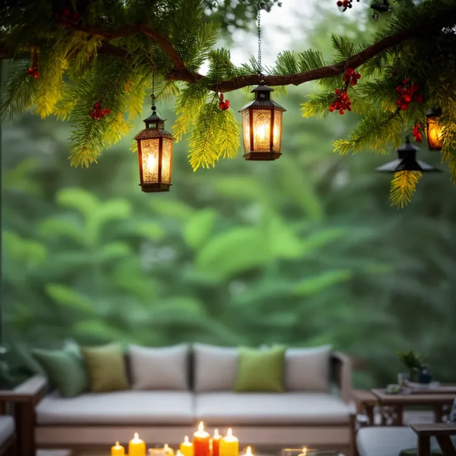 jardim inverno acolhedor luzes plantas