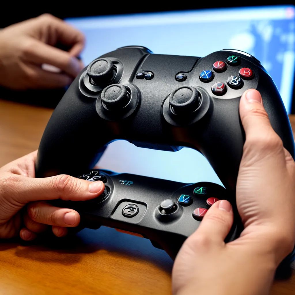 controle video game analogico quebrado