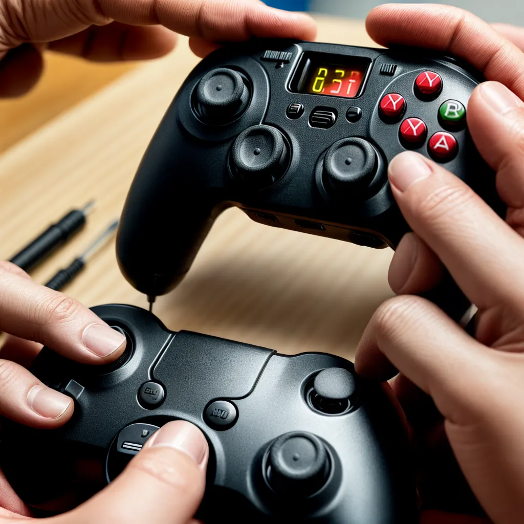 controle game analogico desgastado conserto