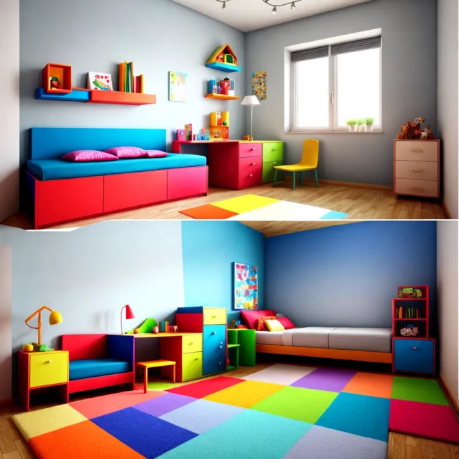 quarto infantil montessori colorido 1
